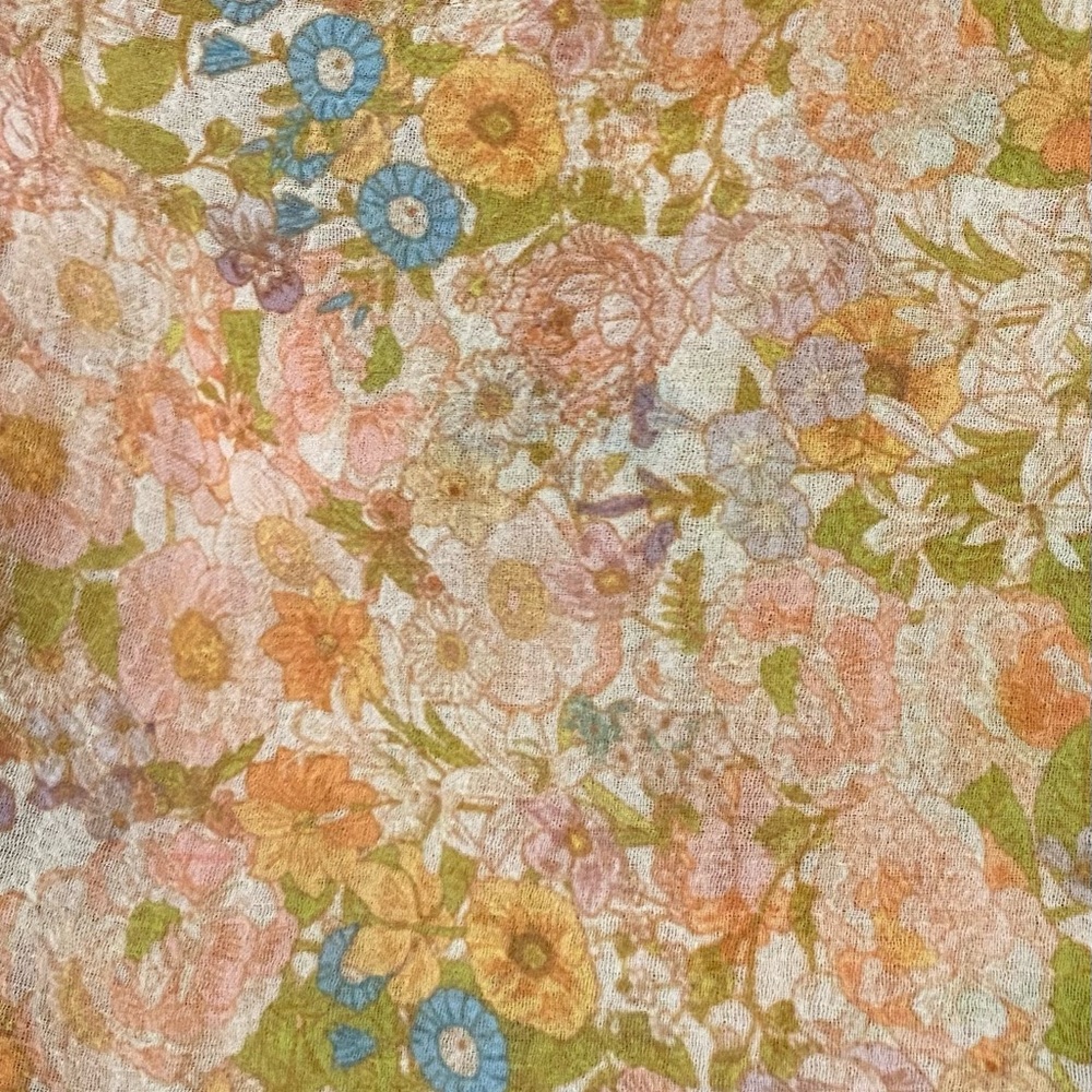 Boho Peasant Floral Crop Top; Size: M - Picture 5 of 9